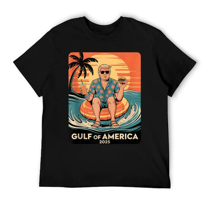 Funny Trump Gulf Of Us America Est 2025 Rolled Sleeves T-Shirt