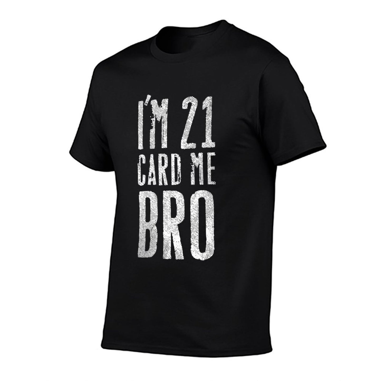 Womens I'm 21 Card Me Bro Funny 21st Birthday  Heathered Texture T-Shirt
