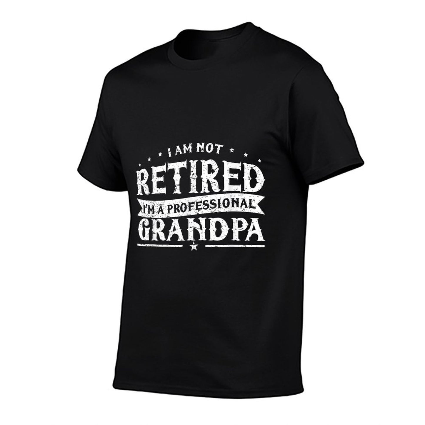 Funny Retiree I'm Not Retired I'm A Professional Grandpa  Ribbed Collar T-Shirt