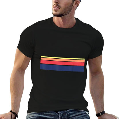 Retro Sunset Color Stripe Pattern T  Quick-drying T-Shirt