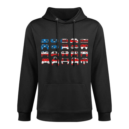 American Gamer July 4th Video Games USA Patriotic Pride Versatile Streetwear Hoodie