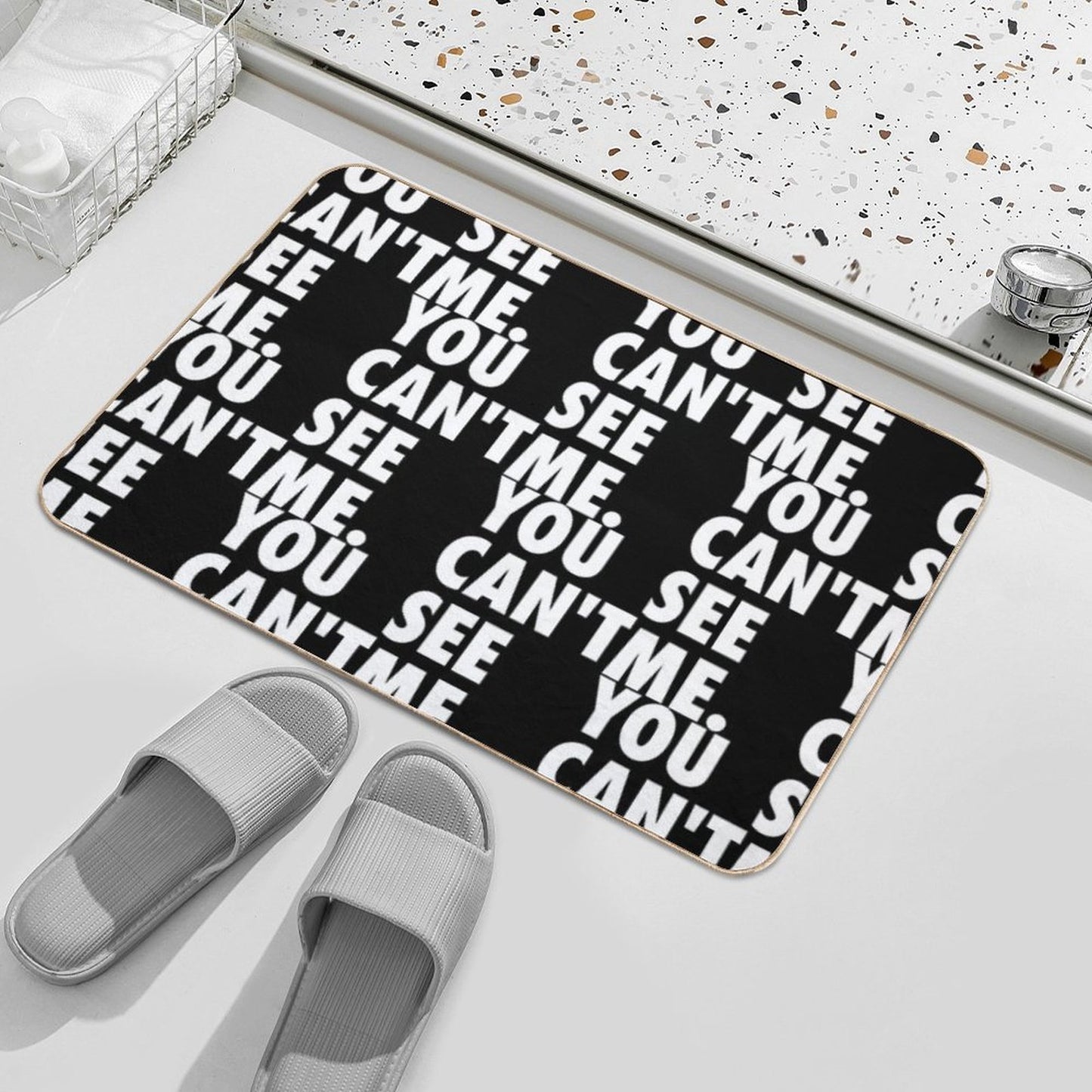 You Can't See Me The Invisible Man's Stealthy Illusion of Hidden Camouflage in A World of Mystery And Sarcasm  Toxin-Free Bath Mat