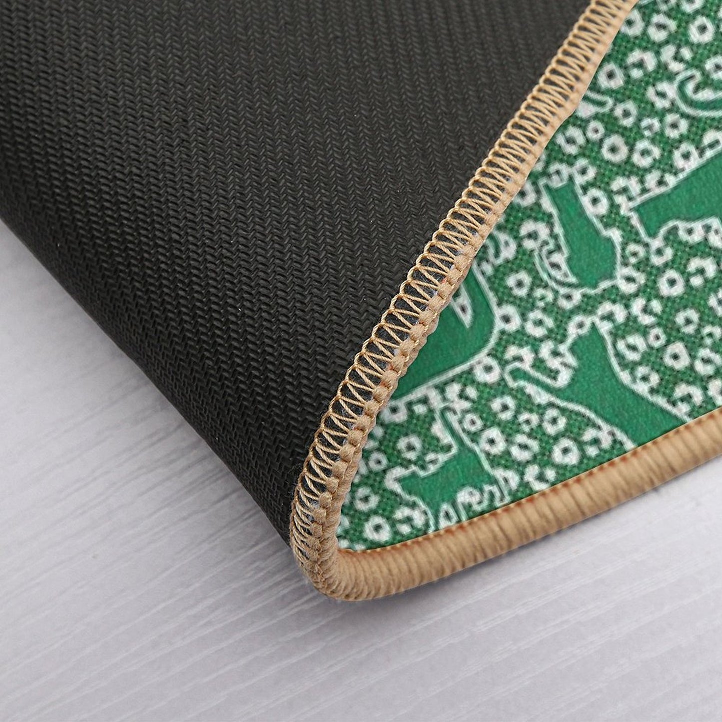 Prowler Print Leopard Cat Sihouettes in White  Easy To Clean Bath Mat