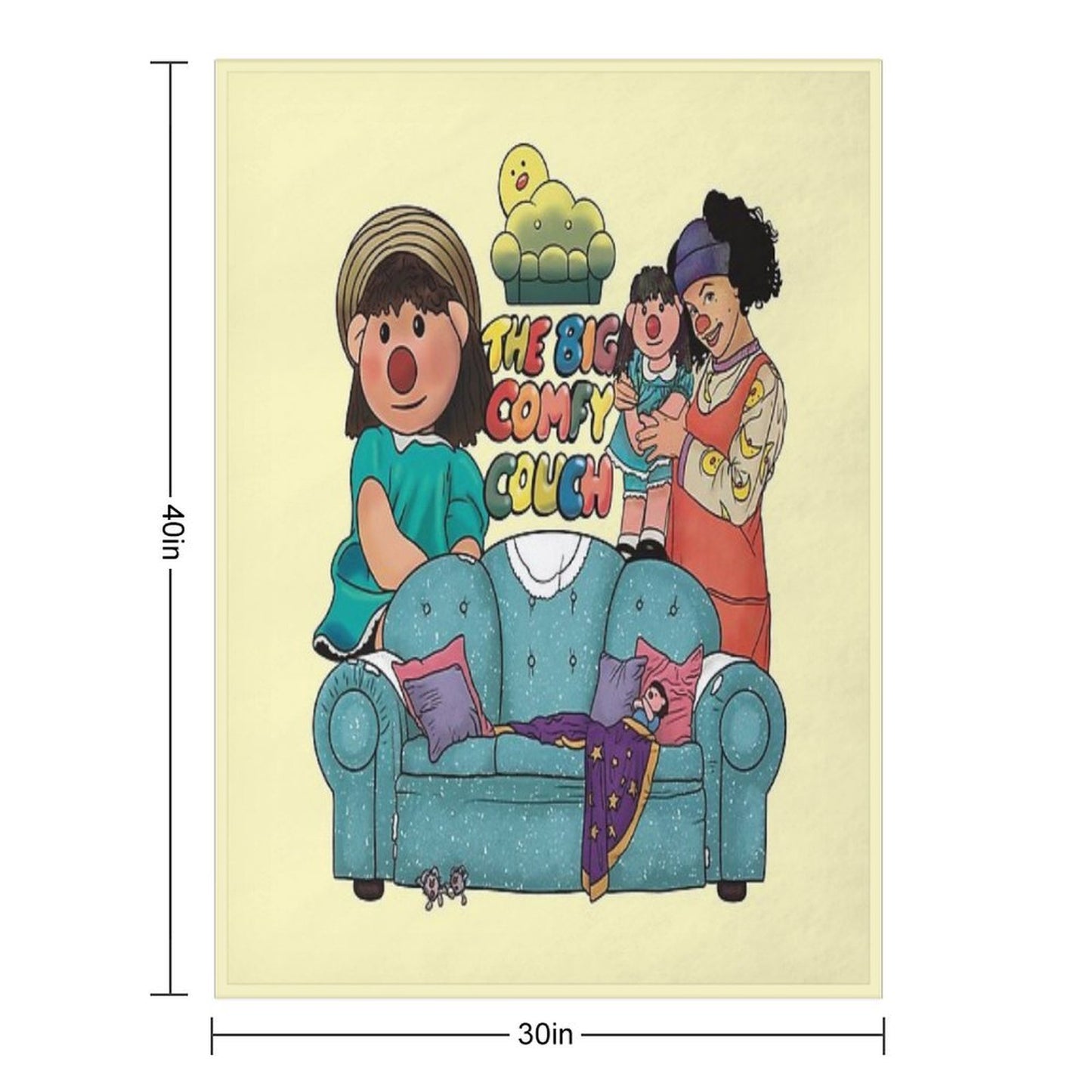 The Big Comfy Couch Theme Lightweight Throw Blanket