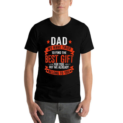 Dad Best from Kids for Fathers Day Christmas Birthday  High-quality Stitching T-Shirt