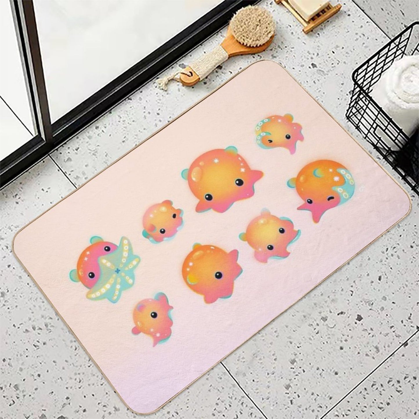 Flapjack Octopus  Rapid-Drying Bath Mat
