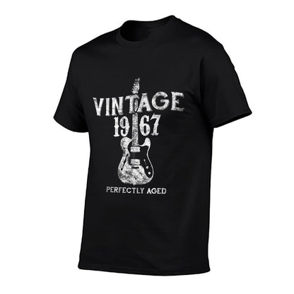 50th Birthday Vintage Rocker Design 1967 Retro  Oversized Silhouette T-Shirt