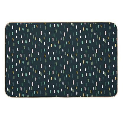 Simple Navy Pattern  Pet-Safe Bath Mat