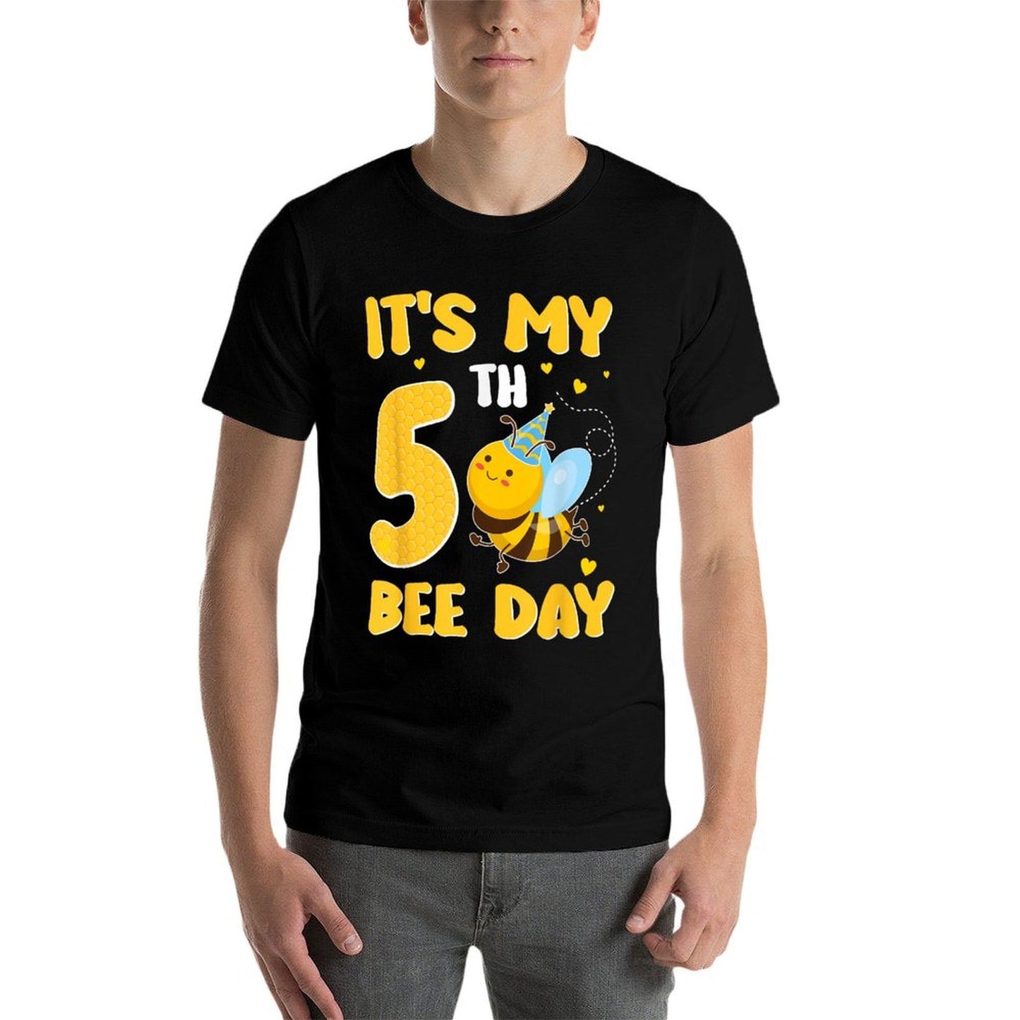 It's My 5 Year Old Birthday Bee Day 5th Party  Stretchy T-Shirt
