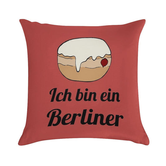 Ich Bin Ein Berliner Soft Hidden Zipper Throw Pillow