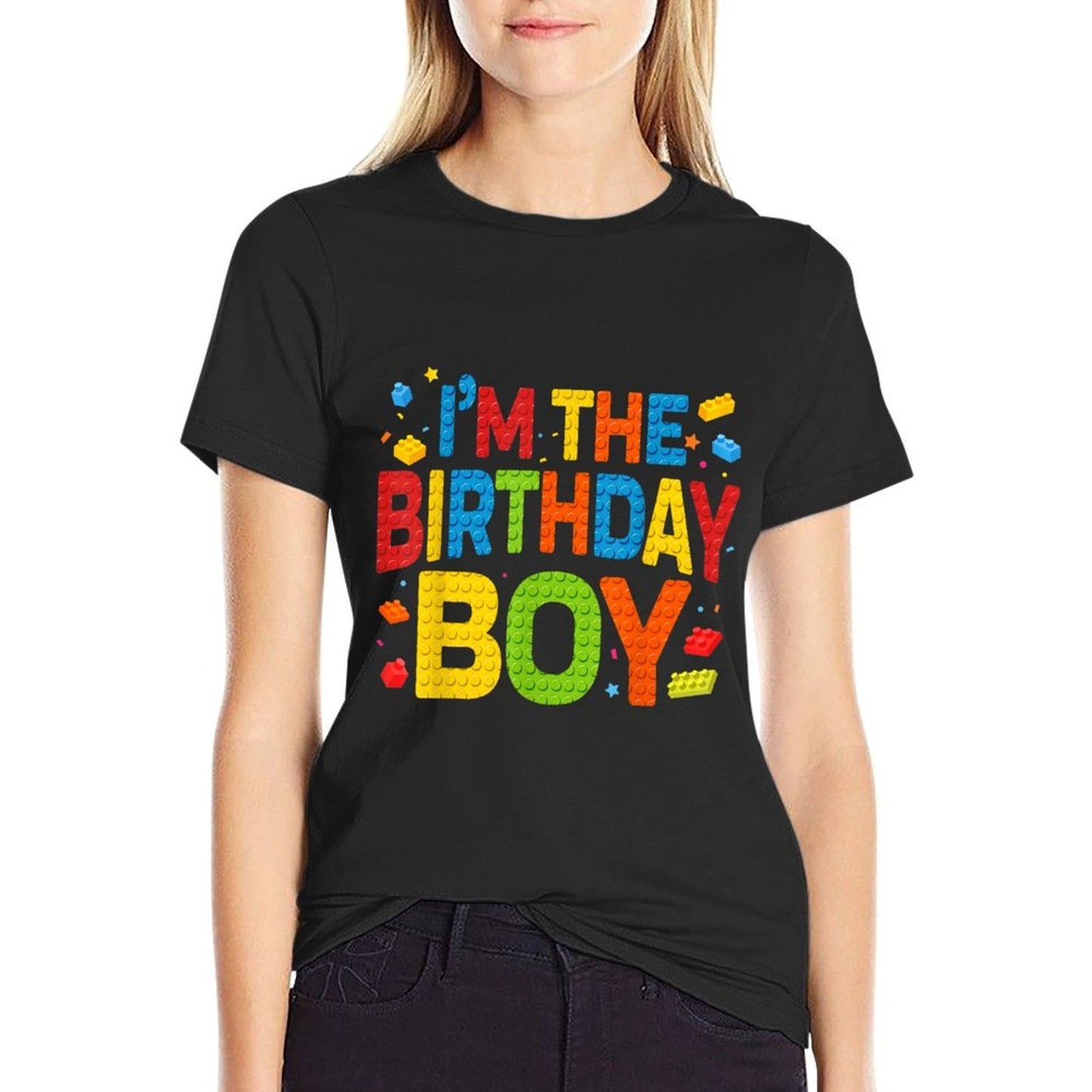 I'm The Birthday Boy Building Block Birthday Party  Breathable T-Shirt