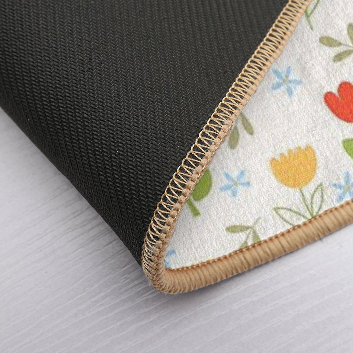 Cute Flower And Leaf Patterns  Multi-Purpose Bath Mat