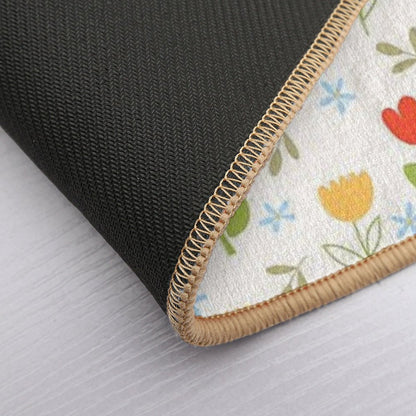 Cute Flower And Leaf Patterns  Multi-Purpose Bath Mat