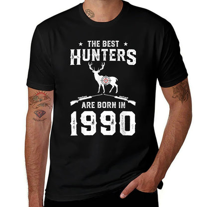 Gift for 30 Year Old Deer Hunter Hunting 1990 30th Birthday  Easy-care T-Shirt