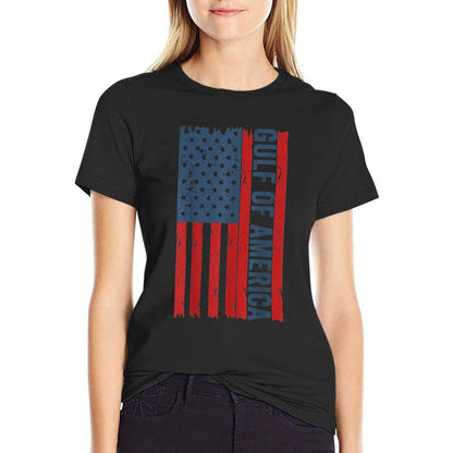 Gulf Of US America Est 2025 Funny Gulf of USA American Flag Soft T-Shirt