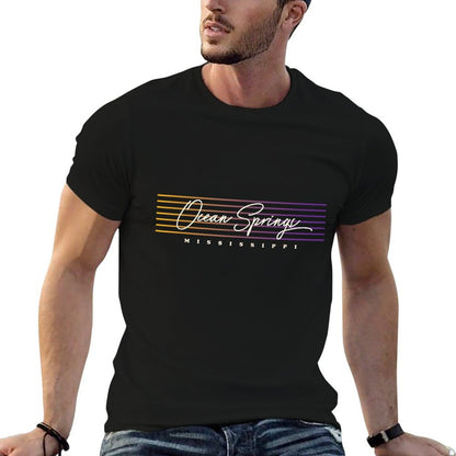 Ocean Springs Nostalgic Retro Style Mississippi  Durable T-Shirt