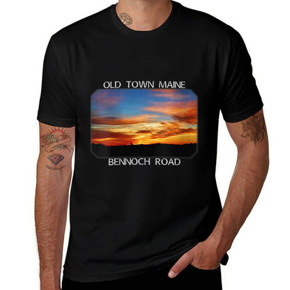 Womens Old Town, Maine Magic Hour Early Morning Twilight Sky  Affordable Price T-Shirt