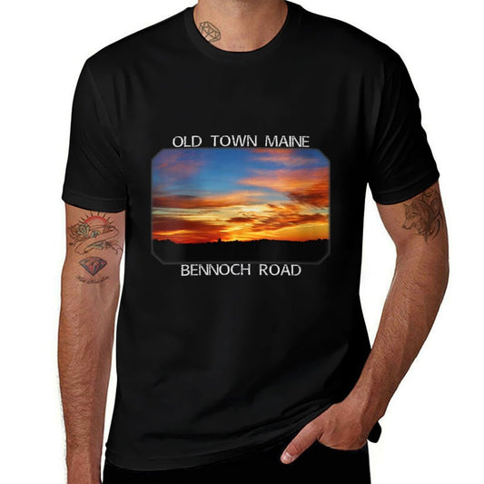 Womens Old Town, Maine Magic Hour Early Morning Twilight Sky  Affordable Price T-Shirt