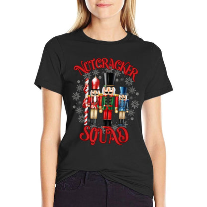 Nutcracker Squad Holiday Christmas Xmas Pajama  Cotton T-Shirt