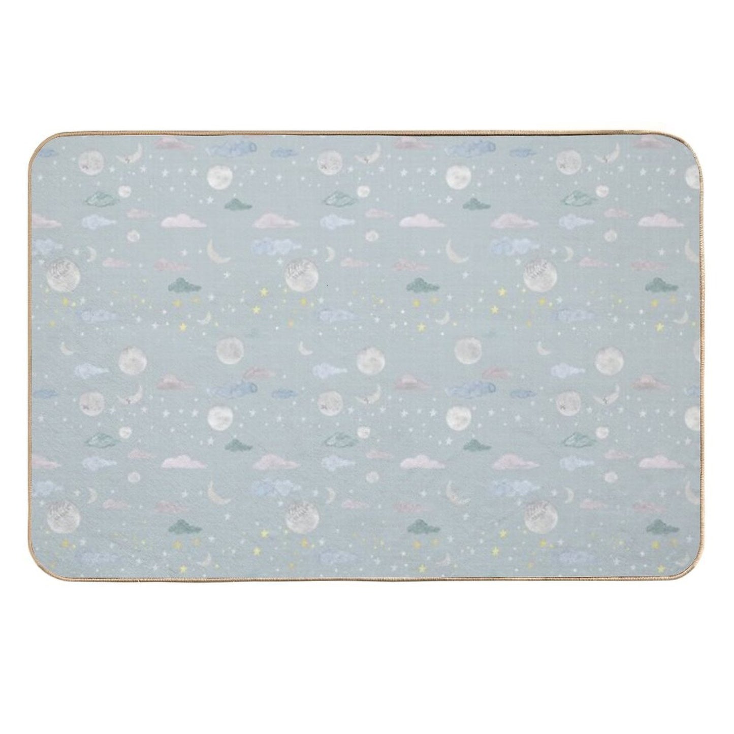 Sparkle - Light Blue Durable Bath Mat