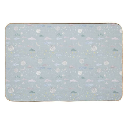 Sparkle - Light Blue Durable Bath Mat