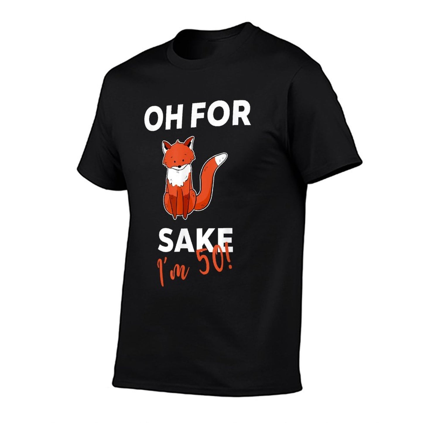 Oh For Fox Sake Funny Pun Sarcastic for 50th Birthday  Heathered Texture T-Shirt