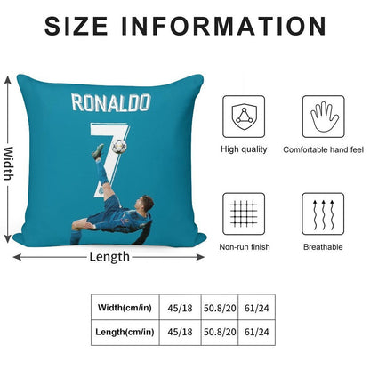 Ronaldo Overhead Kick Soft Gift Ready Throw Pillow