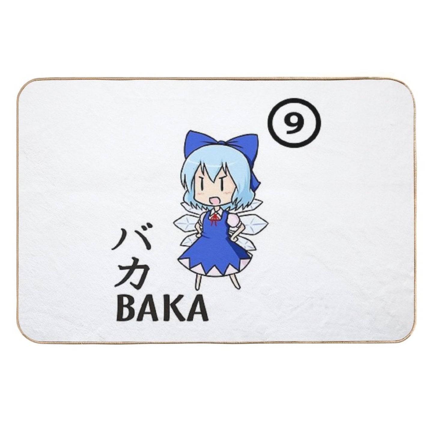 BAKA!! ⑨⑨⑨⑨⑨⑨⑨⑨⑨⑨ CIRNO STRONG! Essential .  Dirt-Trapping Bath Mat