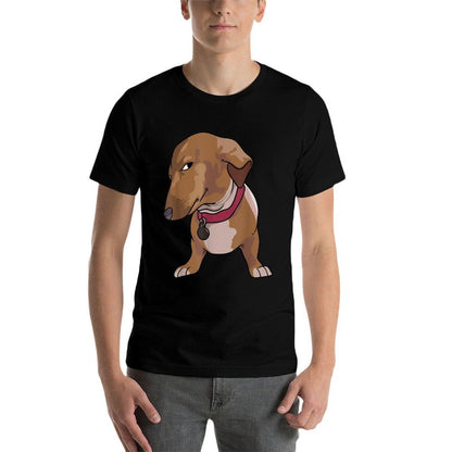 Side Eye Dog Meme Funny Dog Giving Side Eye  Graphic-printed T-Shirt