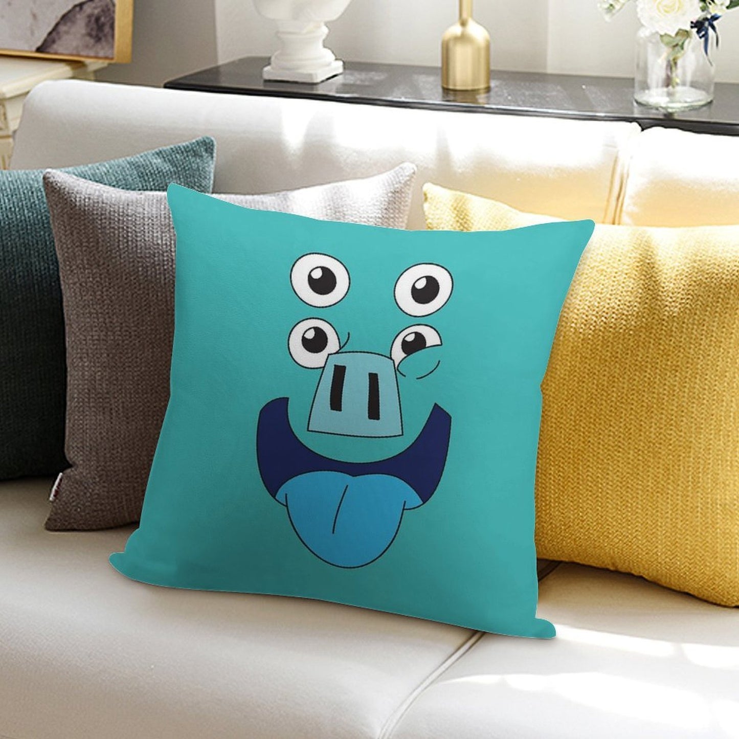Kipo - Pig Face Soft Easy Maintenance Throw Pillow