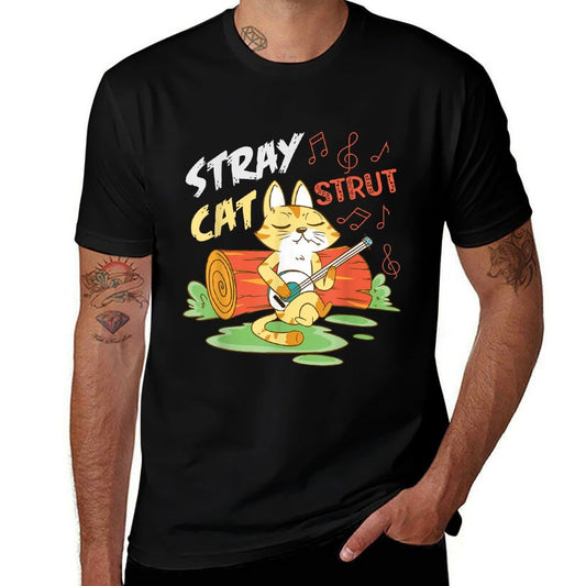 Stray Cat Strut Design For Cat And Music Lovers  Graphic-printed T-Shirt