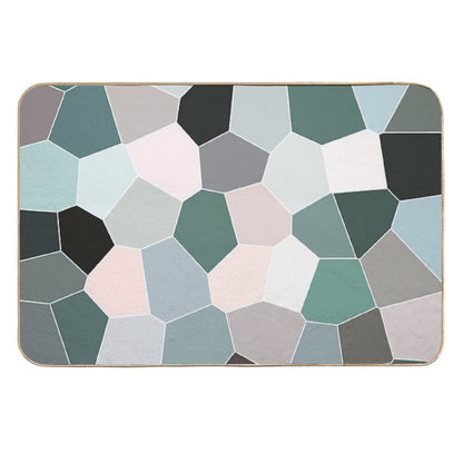 Seashell Colors Coastal Vibes Abstract Seashells And Beach Pebbles Mosaic 2 of 4  Eco-Friendly Bath Mat