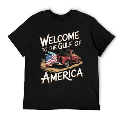 Gulf Of USA America Gift Men Women Flag Beach Polyester Blend T-Shirt
