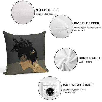 We Belong in The Sea Soft Decorative Cover Throw Pillow