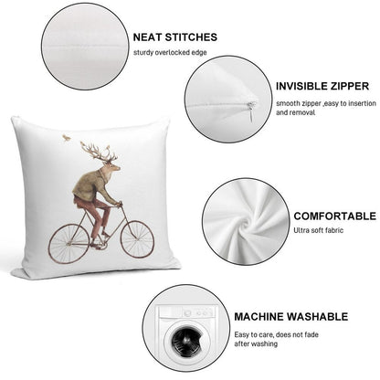 Even A Gentleman Rides Soft Ultra-Soft Texture Throw Pillow