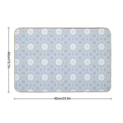 Doily - Grey Blue Durable Bath Mat
