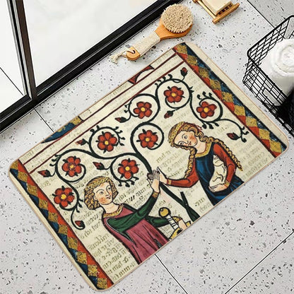 Codex Manesse Bernger Von Horheim Durable Bath Mat