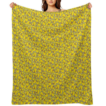 Yellow Classic Rubber Duck Versatility Throw Blanket