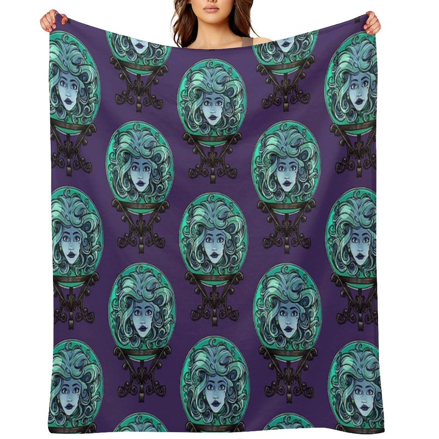Madame Leota, No Background Comfort Throw Blanket