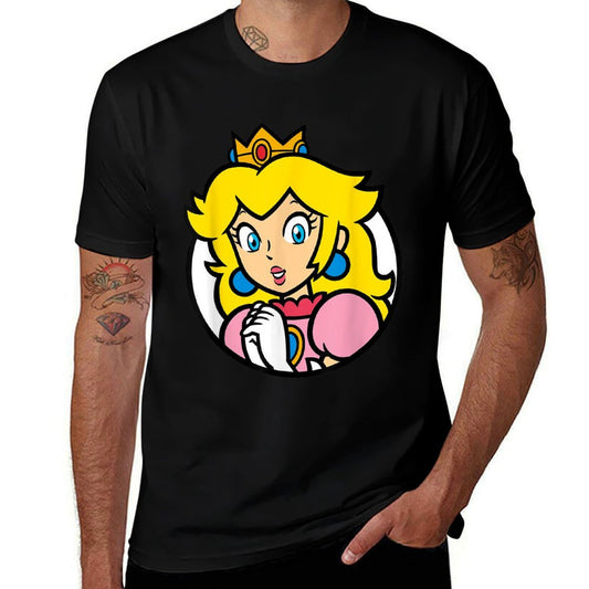 Super Mario Bros Princess Peach Nintendo Portrait  Lightweight T-Shirt