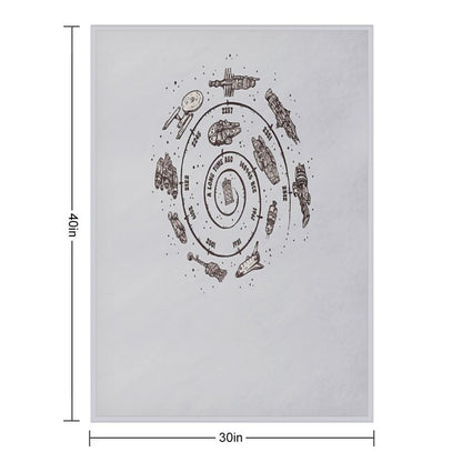 Timeline Shrink-resistant Throw Blanket