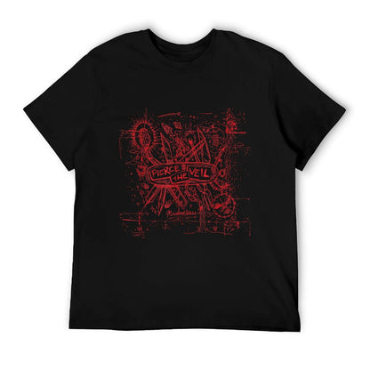Pierce The Veil - Misadventures Cover in Red Print Easy-care T-Shirt