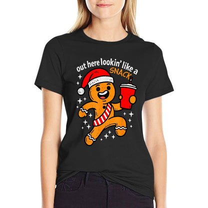 Funny Gingerbread Snack Christmas Xmasns Girls Boys Kids  Versatile T-Shirt