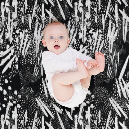 Seed Pattern Black Premium Throw Blanket