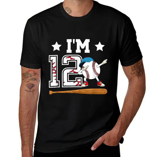 12th Baseball Birthday Twelve Year Old Baseball Player  Easy-care T-Shirt