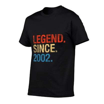 Legend Since 2002 Years Old Gifts 20th Birthday  Oversized Silhouette T-Shirt