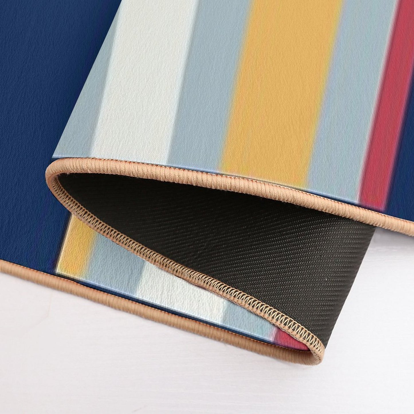 Colorful Stripes  Modern Retro  Absorbent Bath Mat