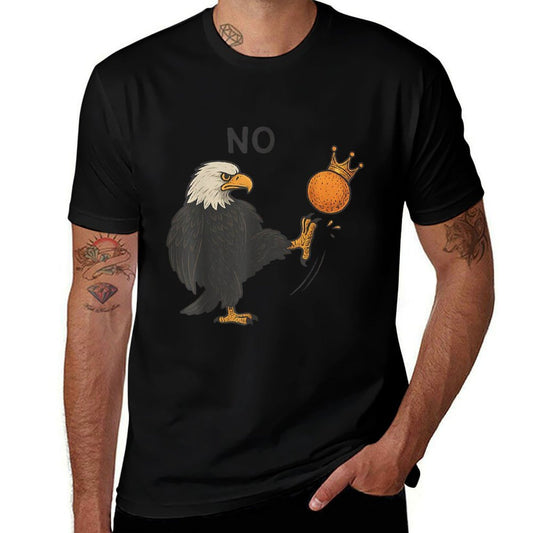 Funny No Kings In America Men Women  High-quality Stitching T-Shirt
