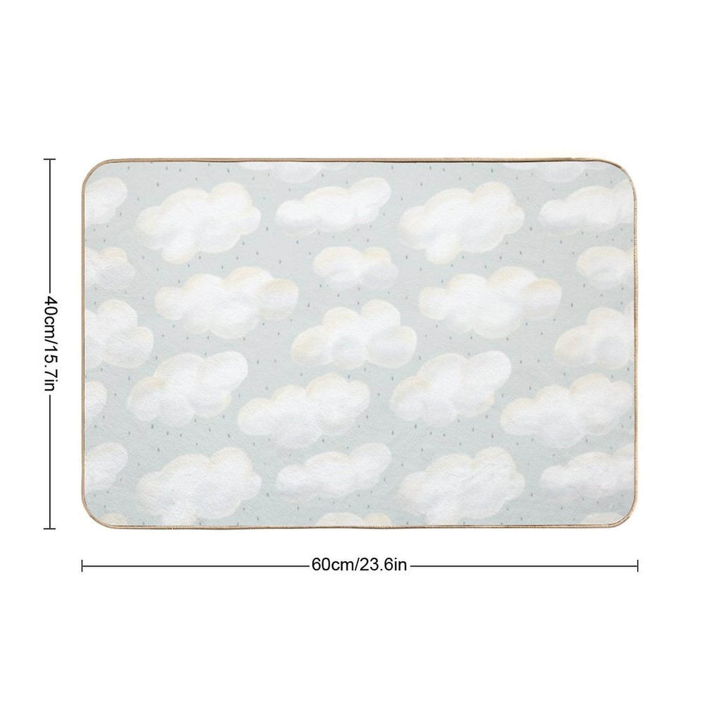 Clouds And Rain  Pet-Safe Bath Mat