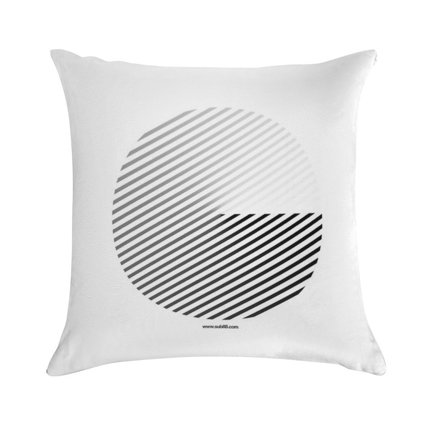 Stripes Can Be in A Disc (BoW) Soft Decorative Cover Throw Pillow